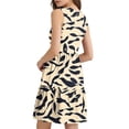 thumbnail image 6 of Otvok Womens Summer Casual V Neck Sleeveless Tank Dress Tiered A-Line Beach Mini Sundress Boho Abstract Print Resort Vacation Dress, 6 of 6