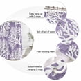 thumbnail image 3 of Small Stall Shower Curtain 48x72 Inch Narrow Half Size Purple Coastal Coral Bath Curtains Bathroom Decor, Summer Nautical Sea Beach Ocean Waterproof Fabric Shower Curtain Set with Hooks 48 Inch, 3 of 7