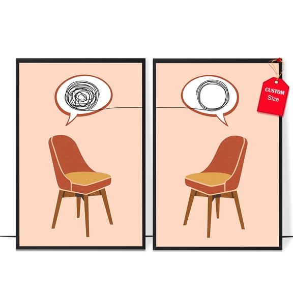 LOLUIS Therapy Counselor Poster, Mental Health Poster for Classroom School Counsellor, Therapist Office Decor DS1 (Unframed 11"x17", Therapy Counselor)