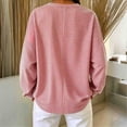 thumbnail image 4 of Nowekniz Women Vertical Striped Patchwork Crewneck Sweatshirt, Oversized Drop‑Shoulder Long‑Sleeve Loose‑Fit Dressy Blouse, Soft Casual Business Shirt for Work Vacation, 4 of 4