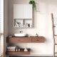 thumbnail image 1 of Armario de pared para baño de 2 puertas, vitrina de madera, armario de pared, estante abierto, armario de almacenamiento flotante para baño, inodoro, dormitorio, cocina, color blanco, 1 of 13