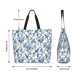 thumbnail image 5 of Balery Vintage Floral Birds Bolsa Tote Estilo Estético con Cremalleras, Bolsa de Hombro, Bolsa de Compras Grande y Plegable, 5 of 8