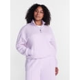 thumbnail image 2 of Athletic Works Women's Quarter Zip Fleece Sweatshirt, Sizes XS-XXXL, 2 of 6