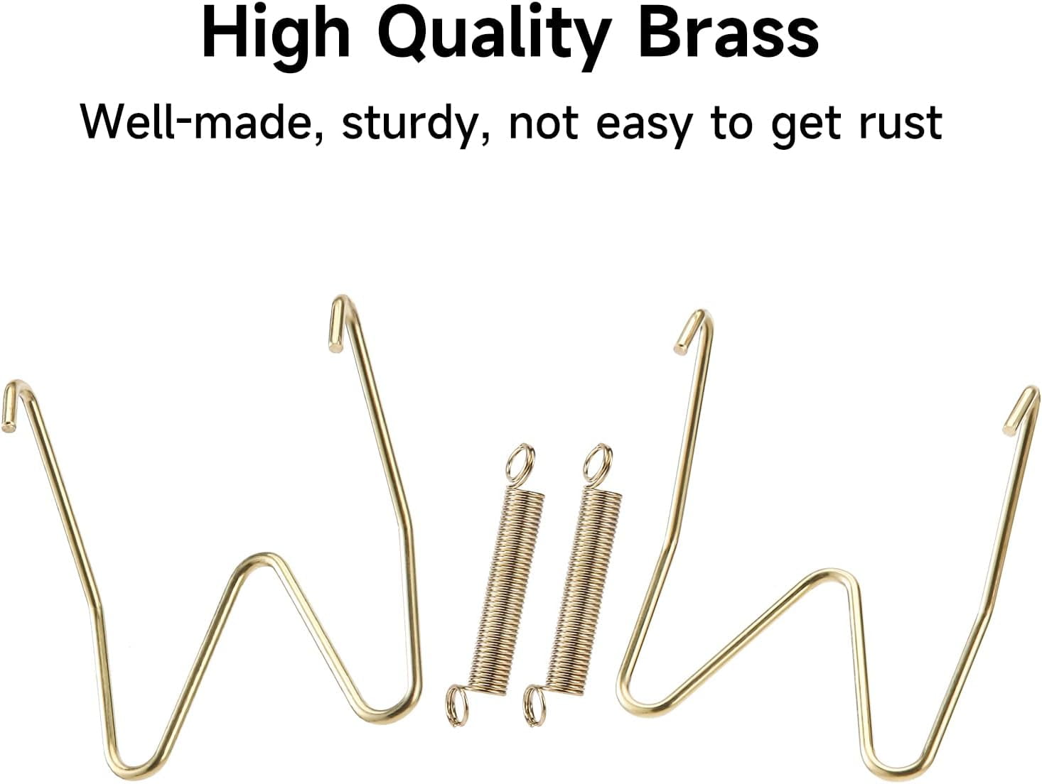 FEFEFW-10 Piece Plate Hangers, 5 Inch Invisible Brass Wall Plate Hangers, Comes with 12 Piece Wall Hooks for Decorative Plates