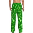 thumbnail image 3 of Uemuo St Patrick's Day2 Pattern Men's Wide Leg Palazzo Lounge Pants with Pockets Light Weight Loose Comfy Casual Pajama Pants-Large, 3 of 9