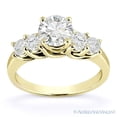 thumbnail image 2 of Round Cut Forever Brilliant Moissanite 5-Stone Engagement Ring in 14k Yellow Gold, 2 of 5