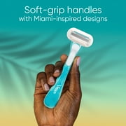 Gillette Venus Miami Sunrise Extra Smooth Sensitive Womens Disposable Razors with Aloe, 2 Razors