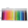 thumbnail image 1 of Juego de bolígrafos de acuarela, lavables, punta de fibra suave, bolígrafo para colorear, útiles escolares para pintar graffitis de primaria, 24 colores, 1 of 1