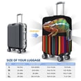 thumbnail image 4 of Susaid Chameleon Panther On Colored Pencils Print Elastic Washable Suitcase Cover with Hidden Zipper, Fits 18-32 Inch Luggage for Protection During Travel-Medium, 4 of 7