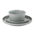 thumbnail image 2 of Gibson Home Dempsey Road 12-Piece Stoneware Dinnerware Set – Service for 4, Round Grey Plates and Bowls, Durable Solid Color Modern Embossed Dish Set, Microwave & Dishwasher Safe, 2 of 15