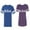 Men Royal / Women Purple, variant on Mr. Mrs. Brown Matching Couple Cotton Jerseys (Men Royal / Women Black) (Men S / Women S)