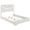 White High Gloss, variant on Ives Queen Panel Bed LED Headboard Grey High Gloss