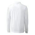 thumbnail image 3 of Men's Cutter & Buck White New York Mets Big & Tall Advantage Eco Pique DryTec Tri-Blend Long Sleeve Polo, 3 of 3
