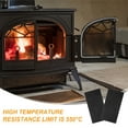 thumbnail image 4 of Cintas de unión de alta temperatura, 12 piezas de 2" x 4" cinta ignífuga de fibra de vidrio para sellar la puerta de estufas de leña, chimeneas y parrillas, color negro, 4 of 7
