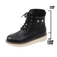 thumbnail image 6 of Rokment Retro Platform Chunky Combat Boots for Women Casual Studded Leather Lace up Motorcycle Riding Ankle Booties with Side Zipper Fall Winter, 6 of 6