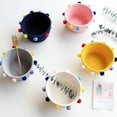 thumbnail image 2 of Raindrops Gray Round Cotton Rope Storage Basket 1Pc for Home 16x16x9cm, 2 of 8