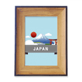 thumbnail image 1 of Japan Mount Red Sun Rail Train Temple Photo Frame Exhibition Display Art Desktop Painting, 1 of 3