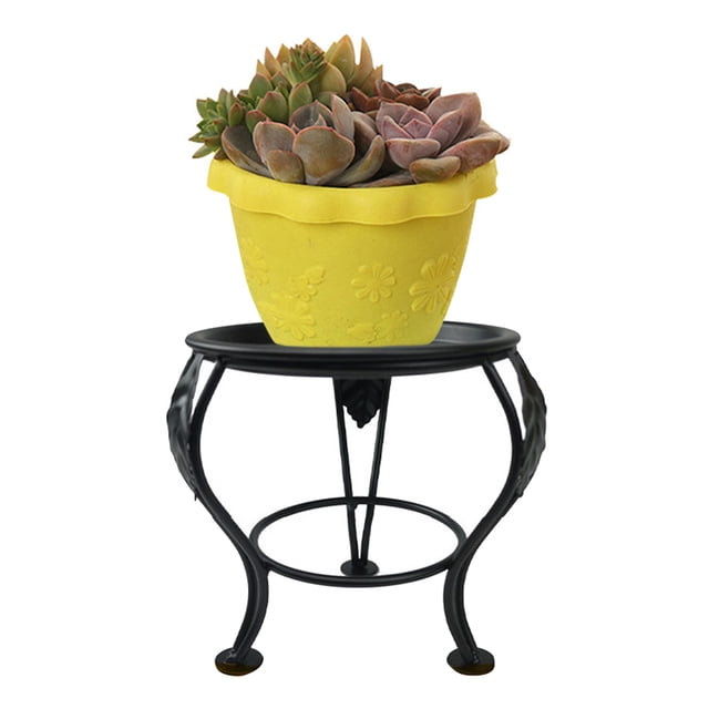 VONKY Indoor Outdoor Table Mini Plant Stand Rack Flower Pot Candle Holder Shelf Desktop Decoration, Black