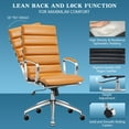 thumbnail image 6 of CAROCC High Back Executive Office Chair with Armrest Adjustable Swivel Chair in Durable Vegan Leather Modern Office Chair Ergonomic Desk Chair for Extra Back & Lumbar Support, 6 of 8