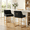 Black, variant on SEYNAR Mid-Century Modern Velvet Low-Back Bar Stools with Metal Frame, Set of 2（Black）