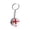 A, variant on Football Fan Keychain Ball Shape Metal Key Ring with Chain Sports Supporter Souvenir Accessory for Match Day Events