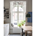 thumbnail image 4 of Eucalyptus Leaves Swag Valances for Windows, Small Curtains Drapes, Farmhouse Botanical Plants Wooden Grain Kitchen Window Curtains Over Sink Window Treatment Valance for Bedroom/Bathroom 56"x36", 4 of 5