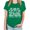 Green, variant on Fesfesfes Layering Shirts for Women Women Letter Printed Short Sleeved Top Shirt for Women S(US:4)