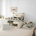 thumbnail image 5 of Feelyou Hippie Bear Men Bedding Comforter Set 7pcs, Cartoon Jungle Animal Queen Bedding Sets, Western Lodge Cabin Reversible Queen Sheet Sets, Microfiber Bedroom Decor, 5 of 7