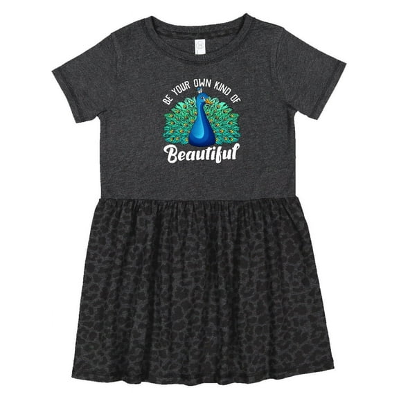 Inktastic Peacock Girls Toddler Dress