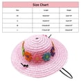 thumbnail image 3 of Pet Flower Straw Hat, Pet Flower Straw Hat, Sun Cap Accessories for Small Dogs and Cats, Cute Woven Straw Hat Costume Accessory, 3 of 8