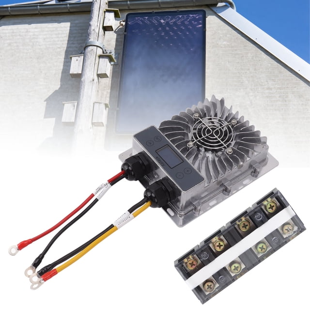 Controlador De Carga Solar MPPT, Controlador De Carga Solar Protección Multifunción 10-30V Aluminio Ajustable Para Exteriores