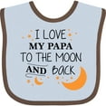 thumbnail image 3 of Inktastic I Love My Papa to the Moon and Back Boys or Girls Baby Bib, 3 of 4