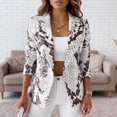 thumbnail image 2 of BODOAO Women's 2026 Trendy Long Sleeve Blazer Jacket with Various Prints, Versatile Double Breasted Suit Coat for Business Casual Office, Work, Party and Daily Wear Outfits Black L, 2 of 6