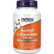 Now Foods Acetyl-L Carnitine Cognitive Support Supplement with Vegetarian Formula, Dietary Supplement, 500 mg, 100 Capsules