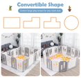Foldable Playpen Fence with Lock Door Rubber Pads & AntiSlip Rubber