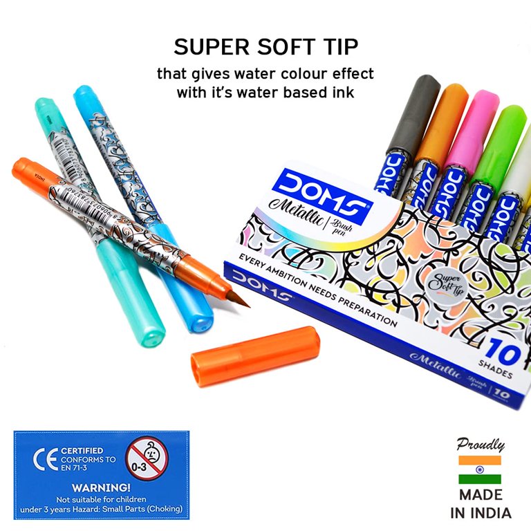 Multicolor Plastic Doms Brush Pens