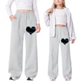 thumbnail image 2 of Shadoumai Girls Lightweight Straight Leg Sweatpants Casual Athletic Pants With Pockets For Everyday Wear, 2 of 8