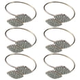 thumbnail image 2 of SPRING PARK 6Pcs Napkin Rings, Rhinestone Napkin Holders, Serviette Buckle for Wedding Reception, Festivals, Banquet, Party, Table Decoration, 2 of 7