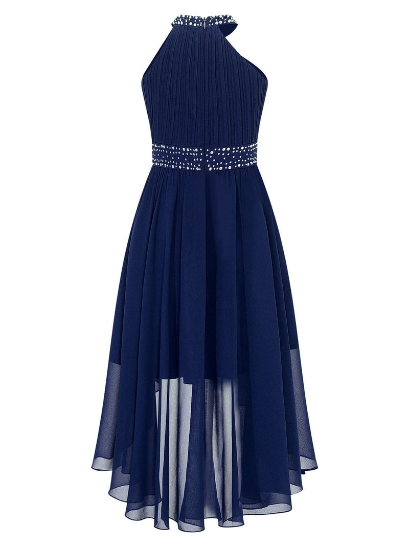 dark blue birthday dress A Line Navy Blue Elegant Birthday Party Dress Long Evening Dress fg7183