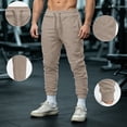 thumbnail image 3 of Yungyresw Men's Slim Jogger Pants Tapered Athletic Sweatpants For Jogging Running Gym Workout Comfortable Casual Fall Outfits Camel XL, 3 of 8