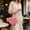 Red#741, variant on Women’s Heart Shaped Faux Fur Crossbody Bag, Polyester Handbag with Chain Strap, Phone Wallet Key Pouch, 25 x 20 x 11 cm, Purple/Gray/Pink/White/Yellow/Red