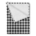 thumbnail image 2 of Plaid Soft Flannel Fleece Throw Blanket, Modern Graphic Argyle Pattern in Black and White Repetitive Diamond Shape Stripes, Cozy Plush for Indoor and Outdoor Use, 60" x 80", Black White, by Ambesonne, 2 of 5