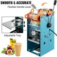 thumbnail image 3 of KFFKFF Hand-Operated Beverage Sealer, Capable of Sealing 300-500 Cups per Hour, Blue Bubble Tea Sealer, Suitable for 90/95mm Diameter Cups, Incorporates Heating Technology for Bubble Milk Tea, 3 of 9