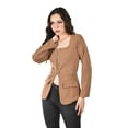 thumbnail image 1 of Blusa con botones metalicos Roman Fashion /Juvenil, 1912 (Cafe) cafe M, 1 of 5