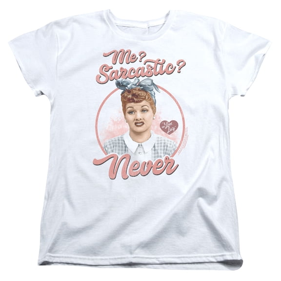I Love Lucy Sarcastic S/S Women's T-Shirt White