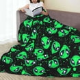 thumbnail image 6 of Fuzoiu Green Monster Print Ultra-Soft Micro Fleece Blanket,All Seasons Flannel Throw, Lightweight Blanket for Bed, Sofa, Couch, Movie Night, Camping, and Travel-80"x60", 6 of 7