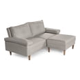 thumbnail image 3 of Sofá Cama Modular Reversible de Lino Gris Claro Modelo Cassanova Makora, 3 of 9