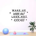 thumbnail image 3 of Wakeup Workout Look Hot Fitness Workout Success Motivation Quote Decal Wall Art Sticker Designs Vinyl Stickers For Home House Walls Rooms Windows Bedroom Decoration Size (28x28 inch), 3 of 3