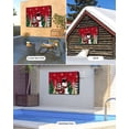 thumbnail image 2 of Outdoor TV Cover 52 to 55 Inch Weatherproof, Red Snowman Merry Christmas Waterproof TV Screen Protector for Outside Decor with Zipper and Pocket 52"L x 30"H , Xmas Buffalo Tree Winter Snowflakes, 2 of 7