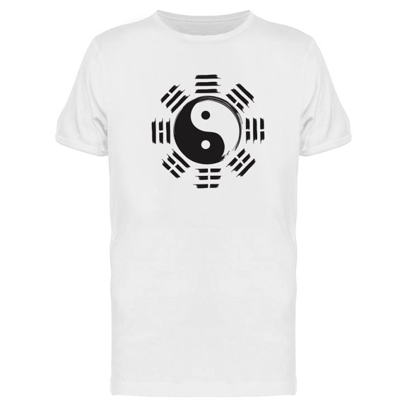 Cool Grunge Yin Yang Symbol T-Shirt Men -Image by Shutterstock, Male XX-Large